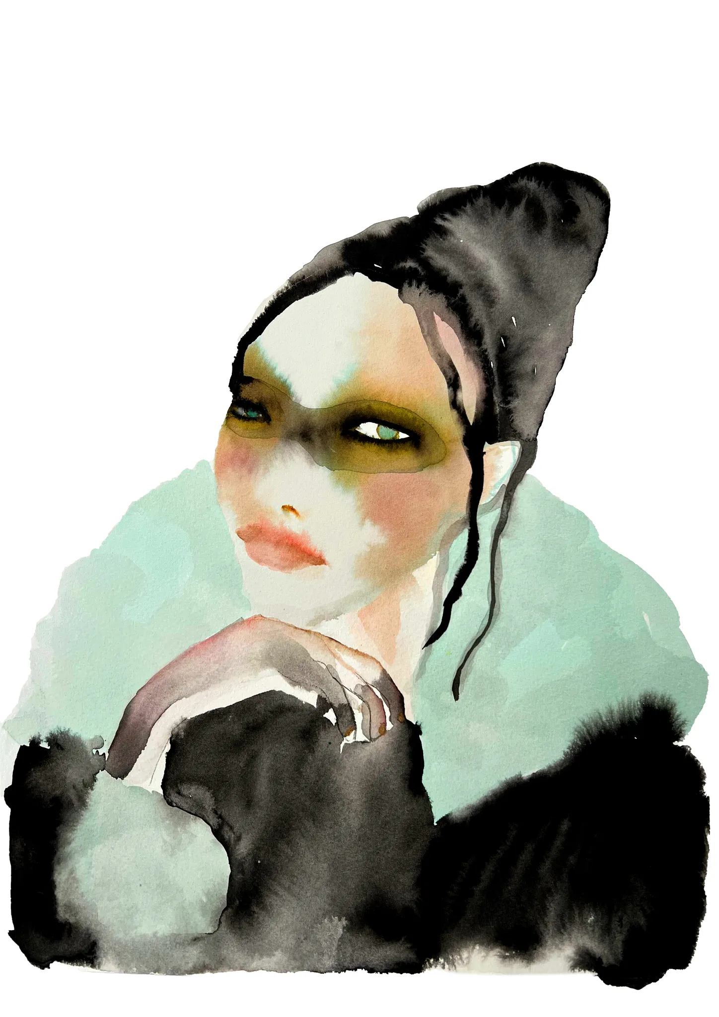 Astrid — Inky Face by Tracey Smith