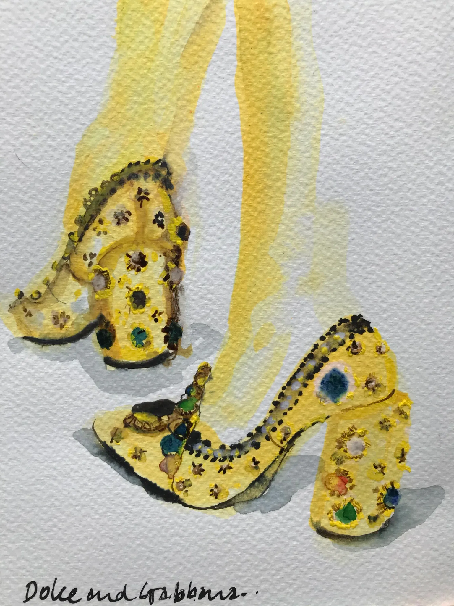 Dolce and Gabbana shoe illustration by Tracey Smith