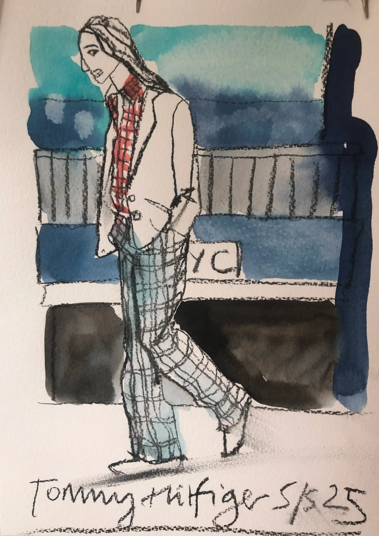 Fashion illustration by Tracey Smith.
